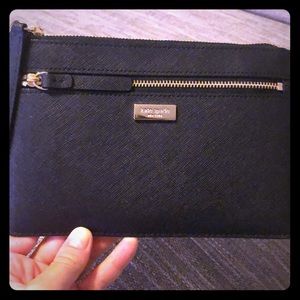 Kate Spade black mini wristlet